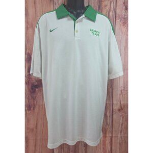Nike North Texas Dri-Fit Polo Shirt XXL White & Green Short Sleeve